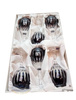 Black crystal liqueur glasses 60ml Line 6 pieces