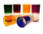 Colourful crystal glasses for water and drinks 320 ml Crèche