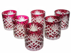 Ruby crystal whisky glasses 280ml Pineapple