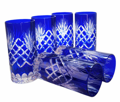 Cobalt crystal water and drink glasses 320 ml Pineapple