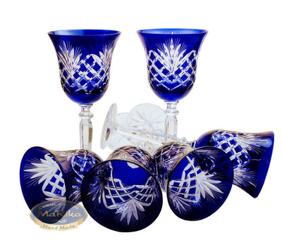 Cobalt crystal wine glasses 280 ml Pineapple
