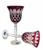 Ruby Crystal Wine Glasses 280 ml Crate Olive - Set of 2.