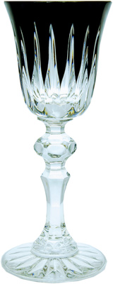 Czarne kryształowe kieliszki do likieru 60 ml Linia