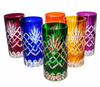 Coloured crystal glasses for water and drinks 320 ml Pineapple