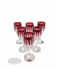 Ruby crystal liqueur glasses Line 45 ml 6 pieces