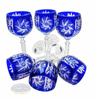 Cobalt crystal wine glasses 280ml Olive Mill