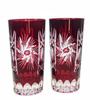 Ruby crystal water glasses 320ml Olive Mill