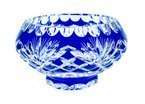 Cobalt crystal bowl