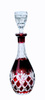 Rubinowa kryształowa karafka 700ml Ananas
