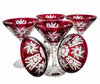 Rubinowe kryształowe kieliszki do martini 110ml  Młynek Oliwka