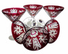 Ruby crystal martini glasses 110ml Olive Mill