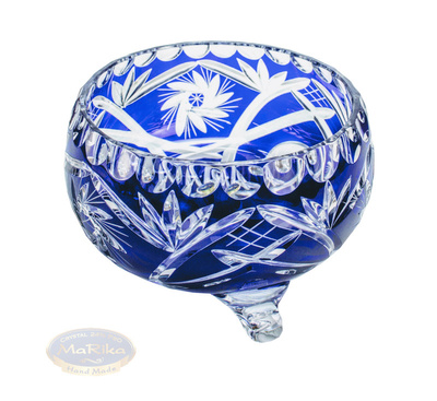 Cobalt crystal fruit bowl 16 cm Grinder Olive