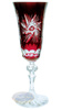 Ruby crystal champagne glasses 150ml Olive Mill
