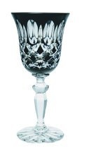 Black  crystal liqueur glasses 60 ml Olive lattice