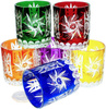 Colour crystal glasses for whisky 280ml