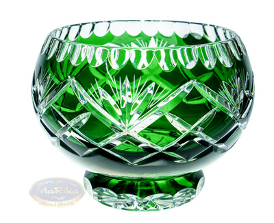 Emerald fruit bowl on foot 16 pineapple