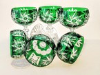 Emerald crystal champagne glasses 150ml Olive grinder