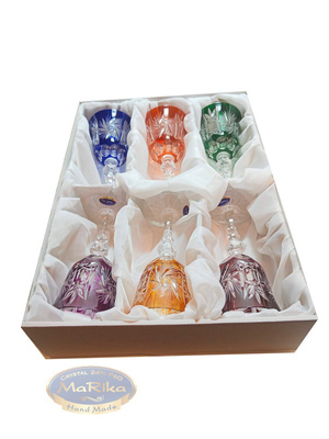 Coloured crystal wine glasses 170ml Olwik Mill