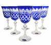 Cobalt crystal wine glasses 220ml Crate Olive