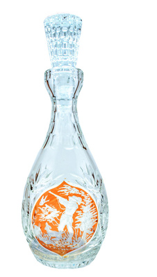 Amber engraved wine set