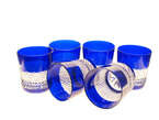 Cobalt crystal whisky glasses 280 ml Crate