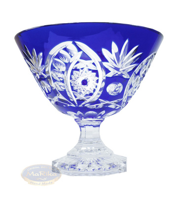 Crystal cobalt bowl butterfly