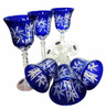 Cobalt crystal wine glasses 280 ml Olive Mill