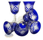 Cobalt crystal wine glasses 280 ml Pineapple