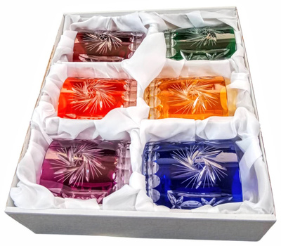 Colour crystal glasses for whisky 280ml