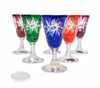 Coloured crystal vodka glasses 30 ml Olive Mill