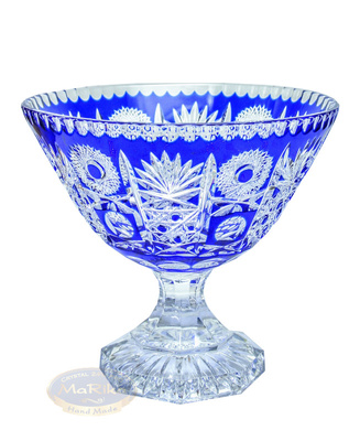 Crystal cobalt bowl