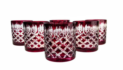 Colour crystal glasses for whisky 280ml