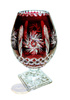 Crystal ruby vase for small flowers Olive Grinder