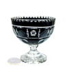 Black crystal legged bowl 20 cm Olive