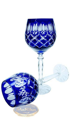 Cobalt crystal wine glasses 280 ml Crate Olive
