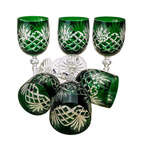 Emerald crystal wine glasses 240ml Pineapple 6 pieces