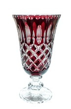Ruby crystal Tulip vase 30 cm Crate Olive