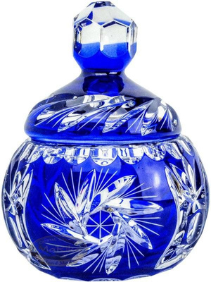 Cobalt crystal sugar bowl Grinder Olive