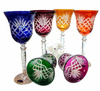 Coloured crystal wine glasses 280 ml Pineapple