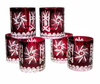 Ruby crystal whiskey glasses 280 ml Olive grinder