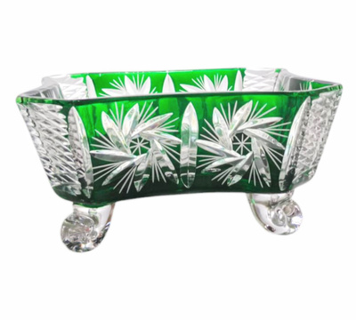 Emerald crystal fruit bowl 16 cm Grinder Olive
