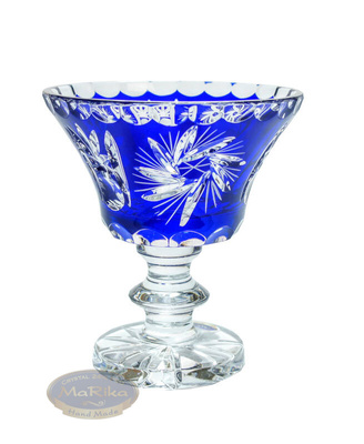 Cobalt crystal platter 12 cm Mill Olive