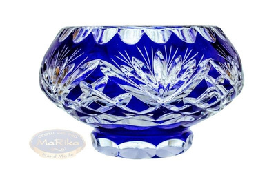 Cobalt crystal bowl
