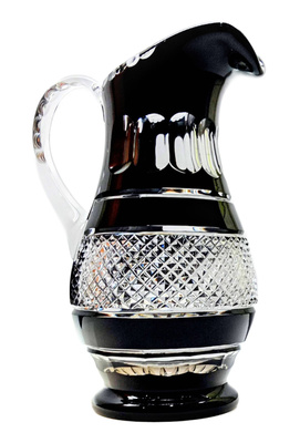 Czarny kryształowy dzbanek 1500ml Krateczka