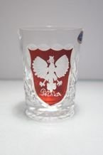 Red crystal glass with polish eagle 80ml