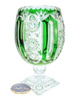 Emerald crystal leg vase Praha