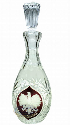 Grawerowana kryształowa karafka do wina 700 ml Orzeł