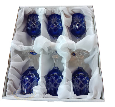 Cobalt crystal vodka glasses 25ml Pineapple