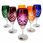 Coloured crystal beer glasses 500 ml Pineapple