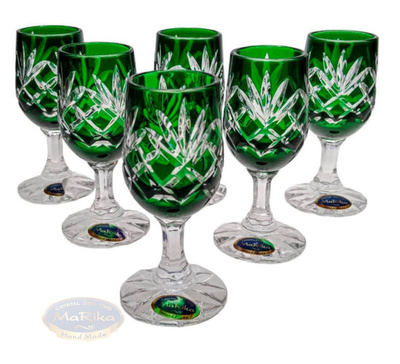 Emerald crystal vodka glasses 25ml Pineapple